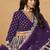 Purple Embroidered Gota Patti Art Silk Lehenga Choli