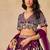 Purple Embroidered Sequins Work Art Silk Lehenga Choli