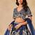 Blue Embroidered Sequins Work Art Silk Lehenga Choli