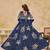 Blue Embroidered Sequins Work Art Silk Lehenga Choli