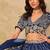 Blue Embroidered Sequins Work Art Silk Lehenga Choli