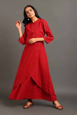 Maroon everyday elegance kurta set 1