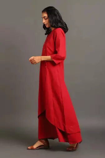 Maroon everyday elegance kurta set