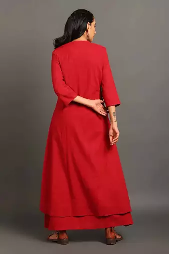 Maroon everyday elegance kurta set