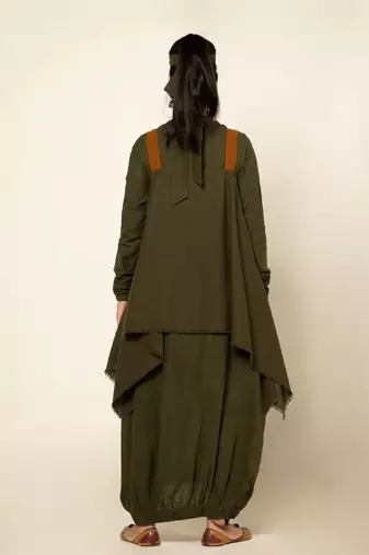 Boho army green boho meress