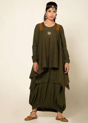 Boho army green boho meress 1
