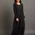 Black boho balloon dress