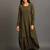 Army green boho balloon dress