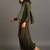 Army green boho balloon dress