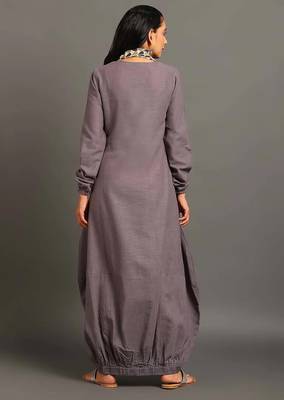 Grey boho balloon dress 2
