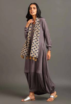 Grey boho balloon dress 3
