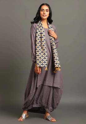 Grey boho balloon dress 4