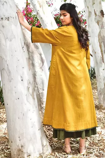 Mustard sufi faiz co-ord set
