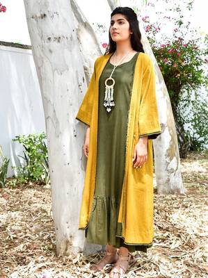 Mustard sufi faiz co-ord set 1