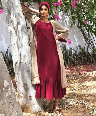 Beige sufi faiz co-ord set 1