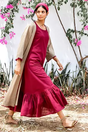 Beige sufi faiz co-ord set