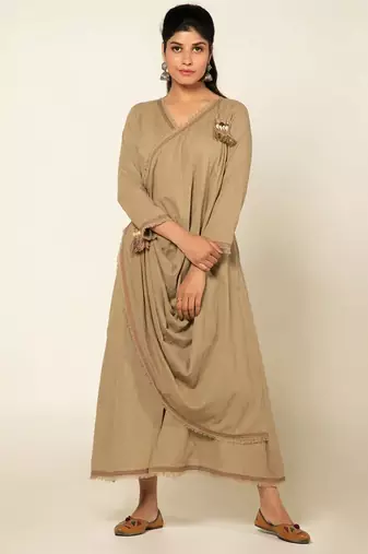 Beige sufi aza boho dress