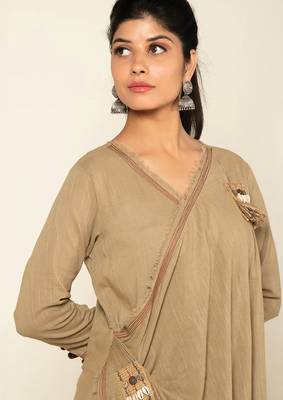 Beige sufi aza boho dress 4