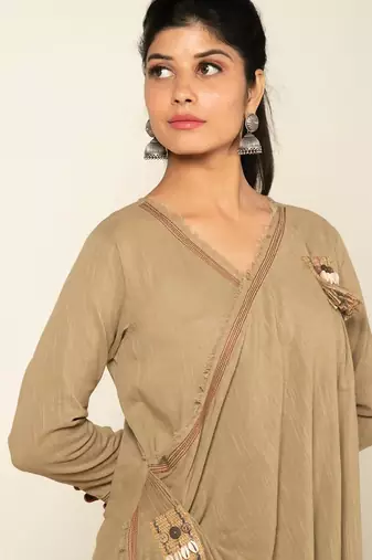 Beige sufi aza boho dress