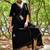 Black sufi azal boho dress