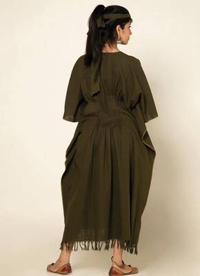 Forest green sufi asmi kaftan dress 2