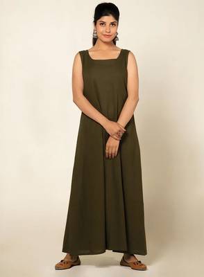 Army green everyday elegance kurta set 1