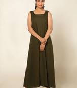Army green everyday elegance kurta set