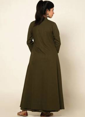 Army green everyday elegance kurta set 2