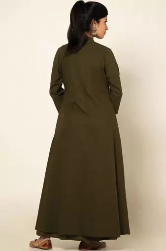 Army green everyday elegance kurta set