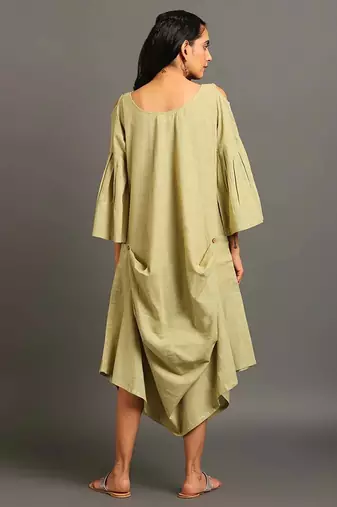 Cold shoulder spring dress