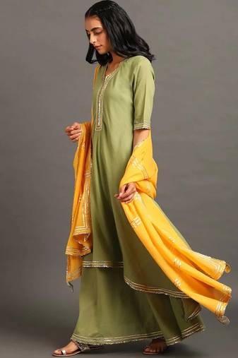 Green haseena kurta set