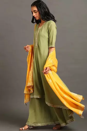 Green haseena kurta set