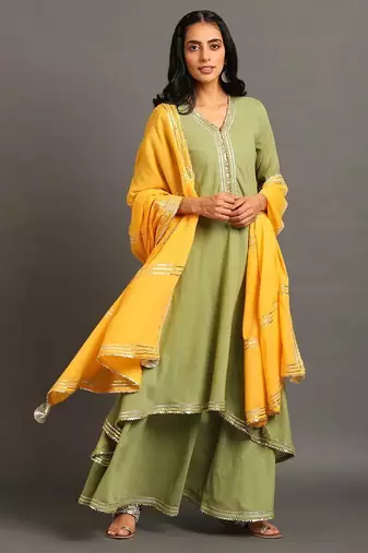 Green haseena kurta set
