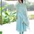 Blue mulmul anarkali set