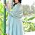 Blue mulmul anarkali set