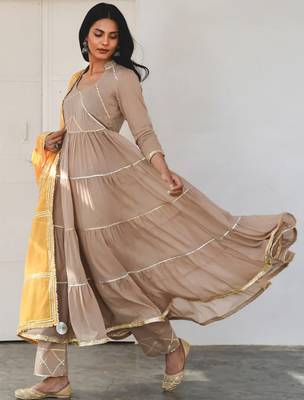 Coffee fizaa kurta set 1