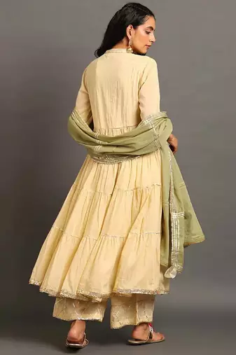 Cream fizaa kurta set