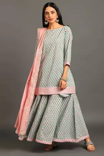 Diya kurta sharara set