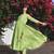 Green mulmul midi dress
