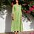 Green mulmul midi dress