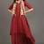 Maroon pure cotton layered dress (1 pcs)