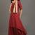 Maroon pure cotton layered dress (1 pcs)