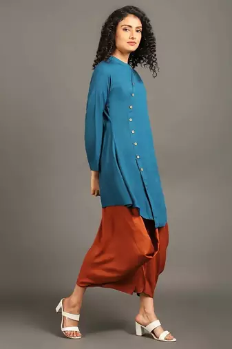 Teal blue sufi saga co-ord set