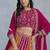 pink Embroidered Zari Work Faux Georgette Lehenga Choli