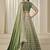 olive green Embroidered Sequins Work Chinon Silk Lehenga Choli