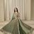 olive green Embroidered Sequins Work Chinon Silk Lehenga Choli