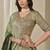olive green Embroidered Sequins Work Chinon Silk Lehenga Choli