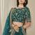 teal Embroidered Sequins Work Art Silk Lehenga Choli