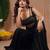 Black embroidered georgette palazzo set