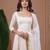 Ivory plain chiffon anarkali